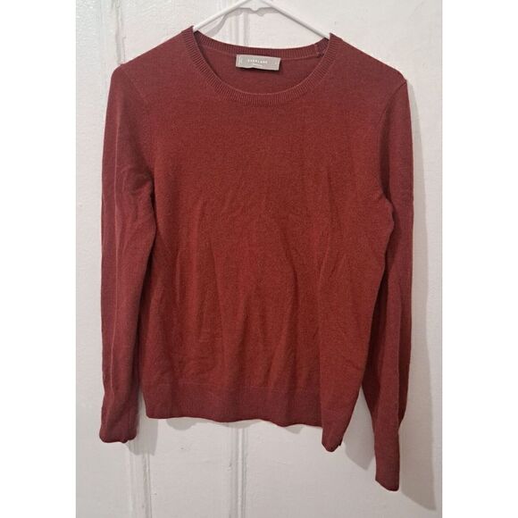 Everlane Womens Small Salmon Red 100% Cashmere Crewneck Sweater - Picture 1 of 7